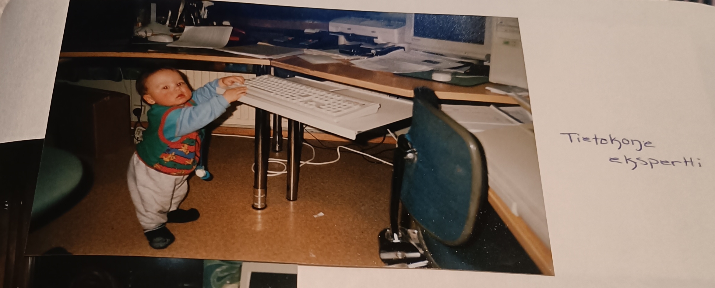 picture of young me on a computer